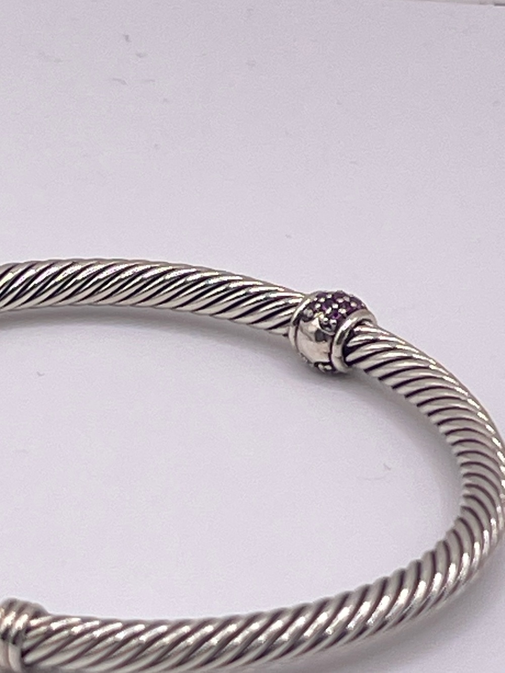 David Yurman 5mm Cable Classics Bracelet with Pink Diamonds - Picture 9 of 10